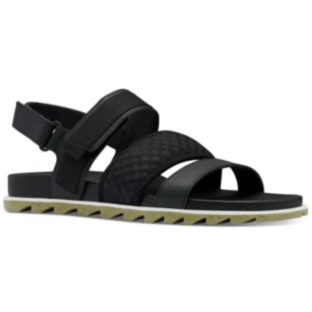 Sorel Women's Roaming Decon Flat Adjustable Slingback Black sandals size 6